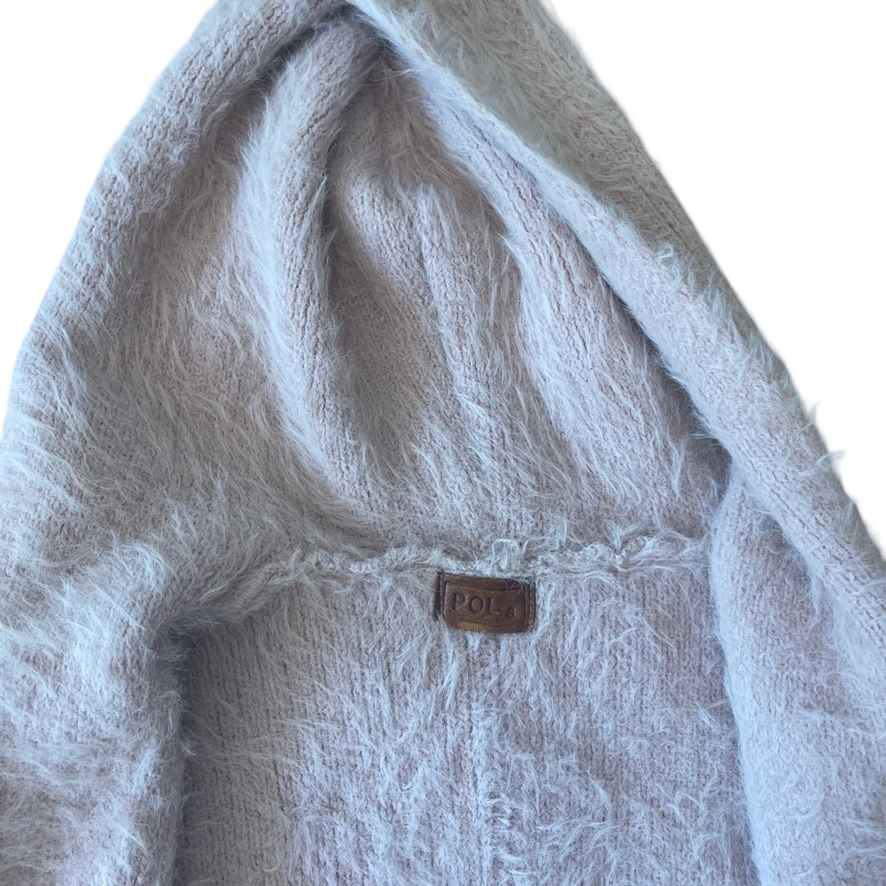 POL Dusty Rose Open Front Hooded Duster Cardigan - Picture 6 of 8